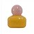 GARRAFA DECORATIVA EM VIDRO ROSA E AMARELO - Imagem 1