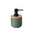 PORTA SABONETE EM CERAMICA VEDER DETALHE EM MADEIRA DISPENSER PRETO - Imagem 1