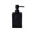 PORTA SABONETE EM CERAMICA PRETO TEXTURIZADO COM DISPENSER PRETO - Imagem 1