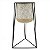 CACHEPOT DE METAL BEGE COM BASE PRETA - Imagem 1