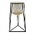 CACHEPOT DE METAL BEGE COM BASE PRETA - Imagem 1