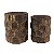 CONJ DE VASOS DE METAL DOURADO ENVELHECIDO - 2 PCS - Imagem 1