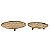 CONJ DE BANDEJAS DE METAL CINZA - 2 PCS - Imagem 1