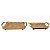 CONJ DE BANDEJAS DE METAL DOURADO ENVELHECIDO - 2 PCS - Imagem 1
