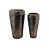 CJ DE VASOS DECORATIVOS DE METAL OURO VELHO 2PCS - Imagem 1