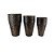 CJ DE VASOS DECORTIVOS EM METAL BRONZE 3PCS - Imagem 1