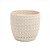 VASO DECORATIVO TRAMADO EM CIMENTO BRANCO - Imagem 1