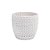 VASO DECORATIVO TRAMADO EM CIMENTO BRANCO - Imagem 1