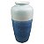 VASO DE CERAMICA AZUL E BRANCO - Imagem 1