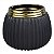 VASO DE CERAMICA PRETO E DOURADO - Imagem 1