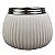 VASO DE CERAMICA BRANCO E PRATEADO - Imagem 1