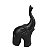 ELEFANTE DECORATIVO DE CERAMICA PRETO FOSCO - Imagem 1