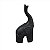 ELEFANTE DECORATIVO DE CERAMICA PRETO FOSCO - Imagem 1