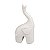ELEFANTE DECORATIVO DE CERAMICA BRANCO FOSCO - Imagem 1