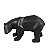 URSO DECORATIVO DE CERAMICA PRETO FOSCO - Imagem 1