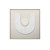 QUADRO DECORATIVO EM LINHO E MDF BEGE RELEVO EM LA BRANCO - Imagem 1