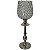 CASTICAL DECORATIVO EM CRISTAL E METAL PRATEADO 14CM X 43CM - Imagem 1