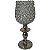 CASTICAL DECORATIVO EM CRISTAL E METAL PRATEADO 14CM X 34CM - Imagem 1