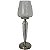 CASTICAL DECORATIVO EM CRISTAL E METAL PRATEADO 16CM X 53CM - Imagem 1