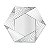 ESPELHO GEOMETRICO COM MOLDURA DE METAL PRATEADO - Imagem 1