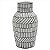 VASO DE CERAMICA CINZA COM DETALHES ETNICOS 17CM X 17CM X 29 - Imagem 1