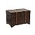 CONJ. DE 3 BAUS EM MADEIRA E COURO G 76CM X 47CM X 52CM | - Imagem 1