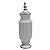 POTE DECORATIVO DE CERAMICA BRANCO - Imagem 1
