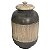 POTE DE METAL E MADEIRA MARROM E BEGE 20CM X 31,5CM - Imagem 1