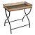 MESA EM METAL E MADEIRA RETANGULAR COR NATURAL 61CM X 33CM X 60CM - Imagem 1