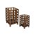 CJ DE CACHEPOTS EM MADEIRA MARROM 2PCS - Imagem 1