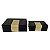 CJ DE CAIXAS EM MADEIRA PRETA COM METAL DOURADO 2PCS - Imagem 1