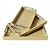 CJ DE BANDEJAS DE MADEIRA E METAL BEGE 3PCS - Imagem 1