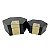 CONJ DE CAIXAS DE MADEIRA E METAL PRETO E DOURADO - 2 PCS - Imagem 1