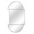 ESPELHO COM MOLDURA EM METAL OVAL ACABAMENTO LISO COR PRATEADO 65CM X 2CM X 121C - Imagem 1
