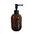 PORTA SABONETE LIQUIDO DE VIDRO AMBAR COM MANCHAS MARRONS - Imagem 1
