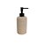 PORTA SABONETE EM RESINA BEGE COM DISPENSER PRETO - Imagem 1