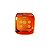 DADO DECORATIVO DE CRISTAL LARANJA - Imagem 1