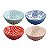 CJ. DE 4 BOWLS EM CERAMICA - MINI - AZUL, VERDE, VERMELHO E ROSA - Imagem 1