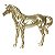 CAVALO DECORATIVO DE RESINA DOURADO - Imagem 1