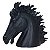 CAVALO DECORATIVO DE RESINA PRETO - Imagem 1