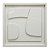 QUADRO DECORATIVO EM MADEIRA - 3D - BRANCO - 50X50X2.5CM - Imagem 1