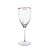 CONJ DE TACAS TRANSPARENTE COM BORDA DOURADA - 6 PCS - Imagem 1