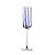 CONJ DE TACAS DE CHAMPAGNE TRANSPARENTE COM RISCOS AZUIS - 6 PCS - Imagem 1