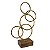 PECA DECORATIVA DE METAL DOURADO COM BASE DE MADEIRA - Imagem 1