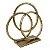 PECA DECORATIVA DE METAL DOURADO COM BASE DE MADEIRA - Imagem 1