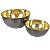 CJ. DE 3 BOWLS EM METAL CINZA ESCURO P: 12,5CM X 5CM | M: - Imagem 1