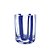 CJ DE COPOS EM VIDRO TRANSPARENTE COM FAIXAS EM AZUL 6PCS - 280ML - Imagem 1