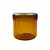 POTE DECORATIVO EM VIDRO AMBAR E TRANSPARENTE - 660ML - Imagem 1