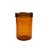 POTE DECORATIVO EM VIDRO AMBAR E TRANSPARENTE - 700ML - Imagem 1