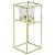 CASTICAL DE VIDRO E METAL DOURADO 8,5CM X 8,5CM X 19CM - Imagem 1